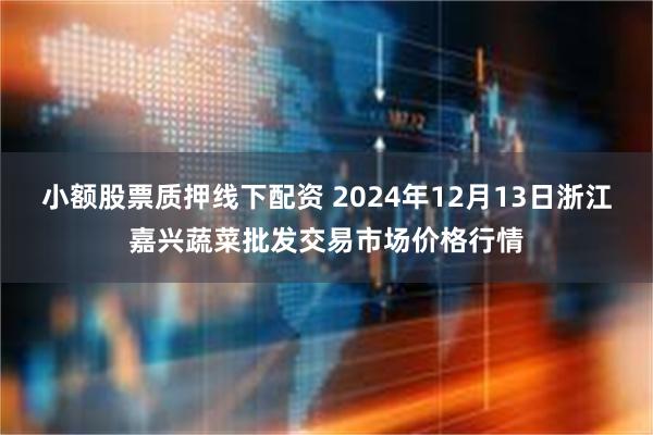 小额股票质押线下配资 2024年12月13日浙江嘉兴蔬菜批发交易市场价格行情